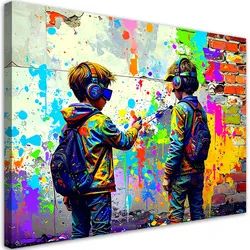 LEINWANDBILD Graffiti Street Art 60x40cm