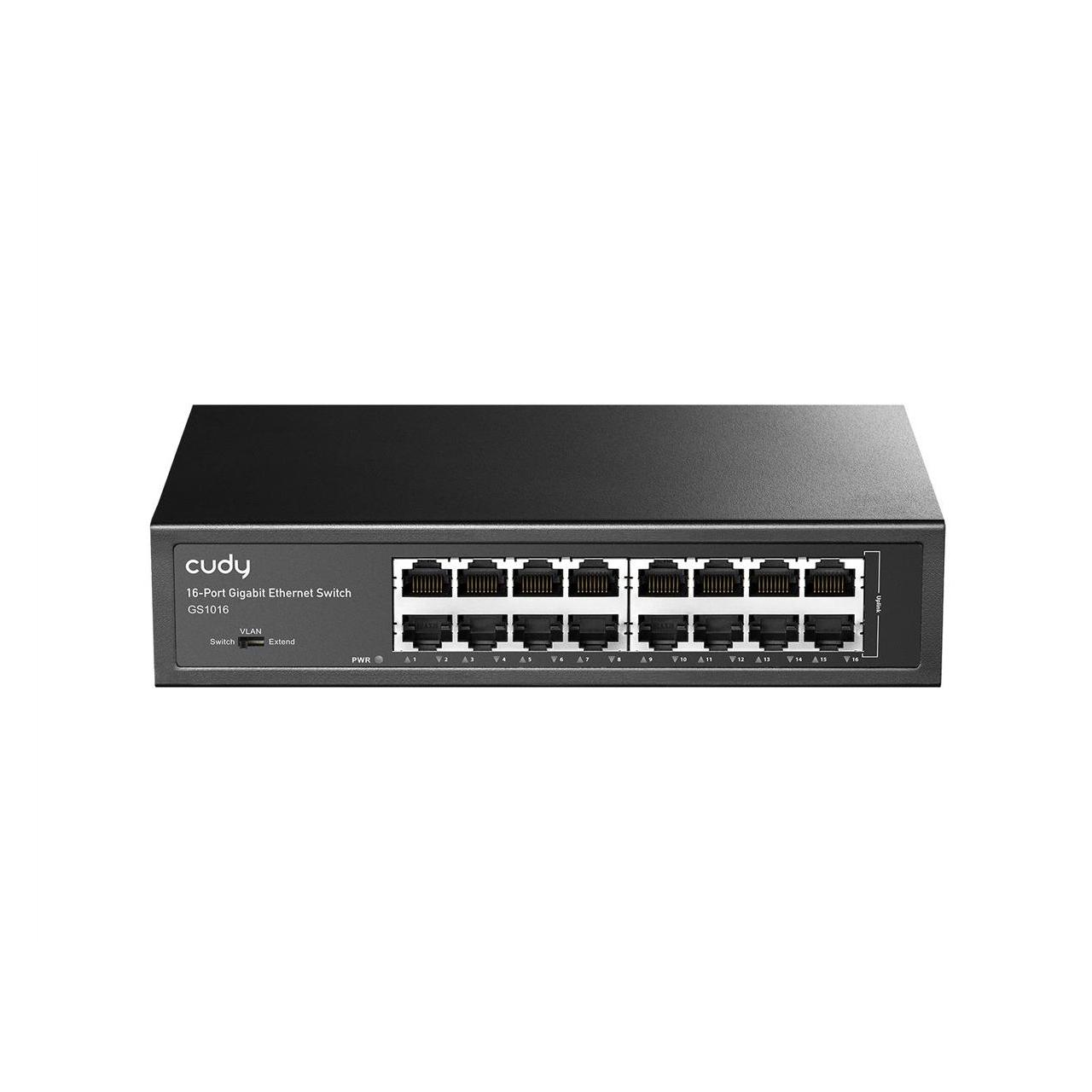 Cudy GS1016 network switch Gigabit Ethernet (10/100/1000) Black (16 Ports) (GS1016)