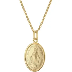 trendor 31164 Halskette Milagrosa 925 Silber Vergoldet Madonna Medaille, 40 cm