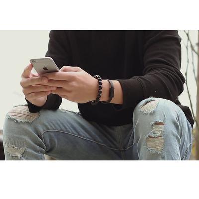 Beaded Charging Bracelet Black Other Brands