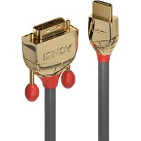 HDMI an DVI Kabel, Gold Line grau, 10m