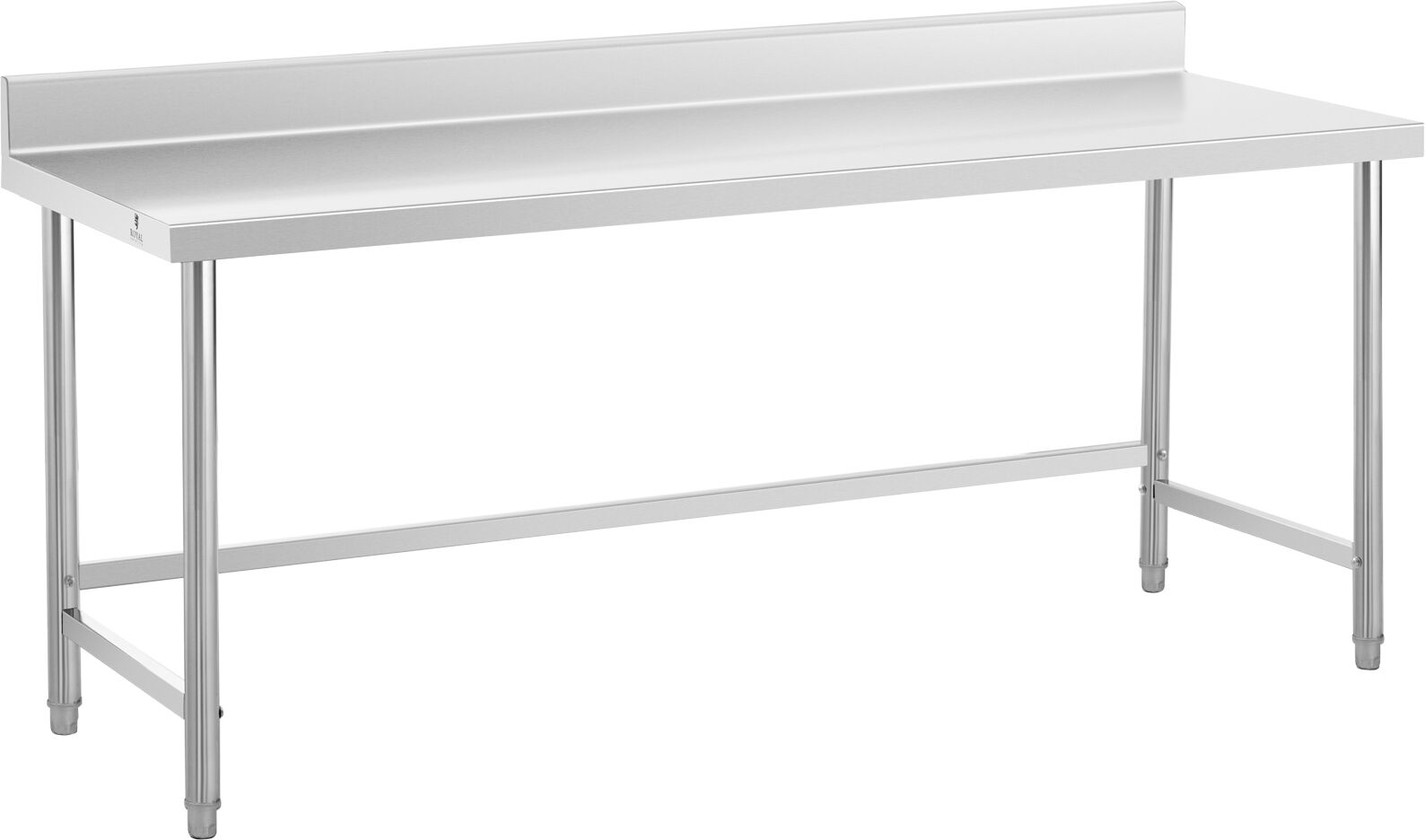 Edelstahl-Arbeitstisch - ECO - 200 x 70 cm - 300 kg - Aufkantung - Royal Catering