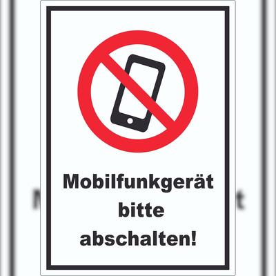 HB-Druck Smartphone Handy aus Mobilfunkgerät abschalten Aufkleber A5 (148x210mm)