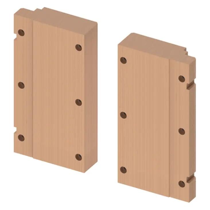 TECE TECEprofil Holzplattenset zur Aufnahme von Stützklappgriffen (9042008)