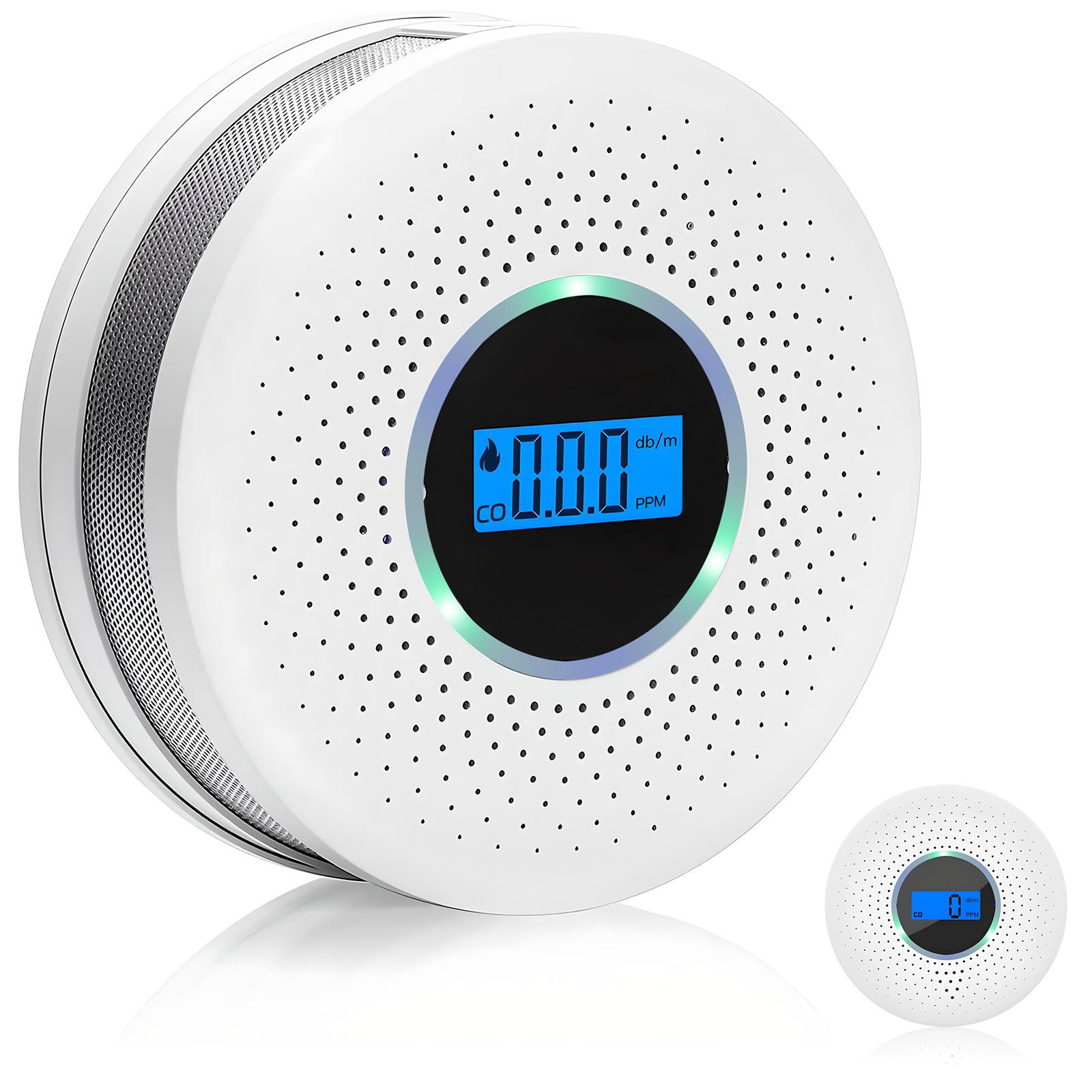 HDeye 2-in-1 koolmonoxide- en rookmelder met RGB-statusindicator