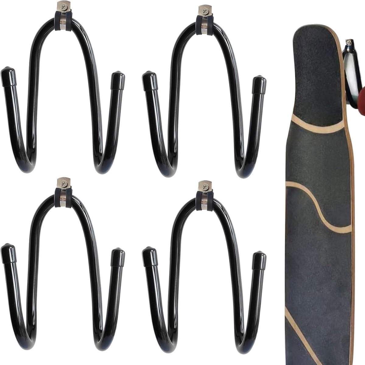 Verstelbare wandhanger voor skateboard en longboard