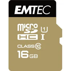 Emtec Gold+ microSD Speicherkarte 16 GB inkl. SD-Adapter