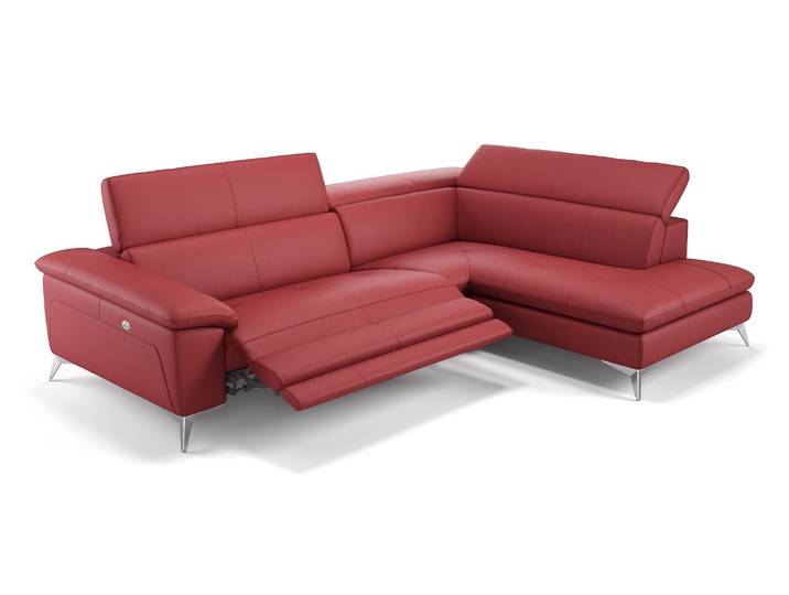 Leder Sofa mit Sitzverstellung STELLA