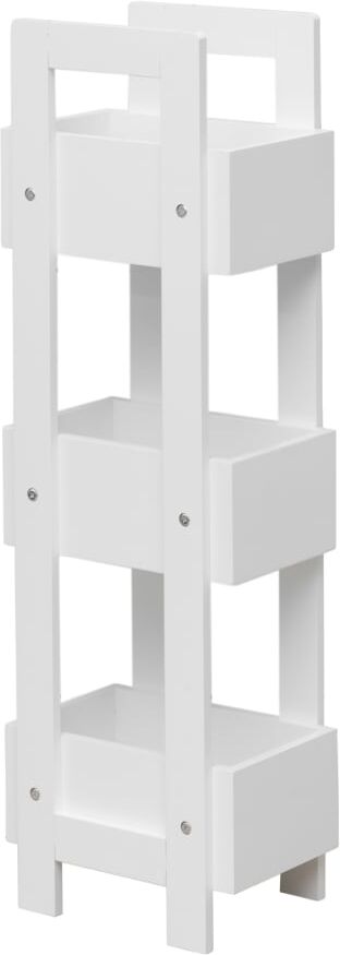 Mobili Rebecca Étagère de cuisine avec 3 niveaux blanc Blanc 28x88x20cm