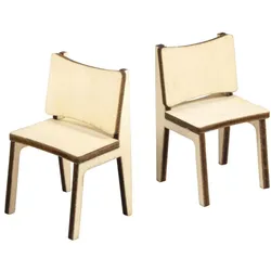 Rayher Dekoartikel Wichtel Mini Stühle beige 2 St.