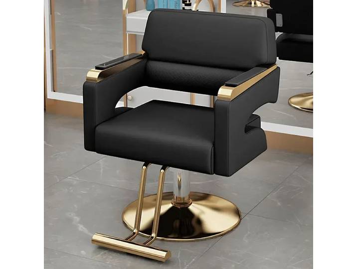 Chaise de barbier portable de luxe pour femmes, meubles de salon de coiffure, salon de beauté conçu, cils et maquillage