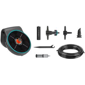 Gardena Erd-Bewässerungs-Set 13300-20, Solar-Bewässerung AquaBloom Set, universell einsetzbar