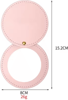 Inspire Curations 360 Degree Rotating Leather Pocket Makeup Mirror style 2