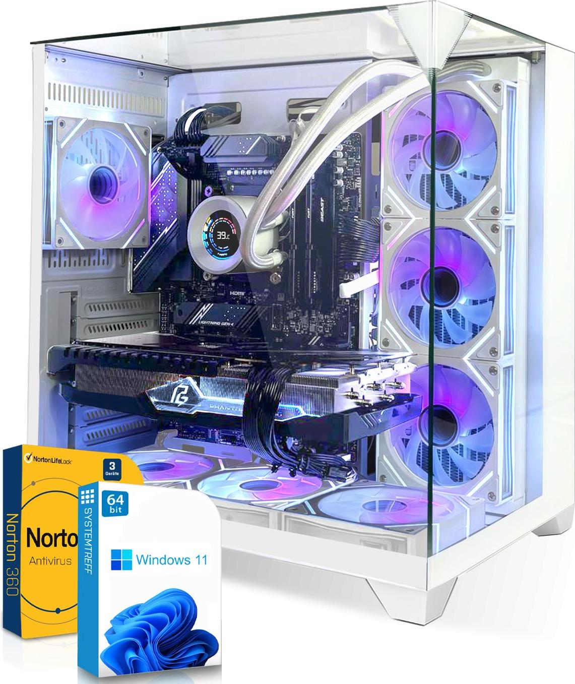 SYSTEMTREFF High-End Gaming PC - Ryzen 9 9950X3D2 Dual - AMD Radeon RX 9070 XT 16GB - 32GB DDR5 - 2TB NVMe - Windows 11 Pro - Desktop