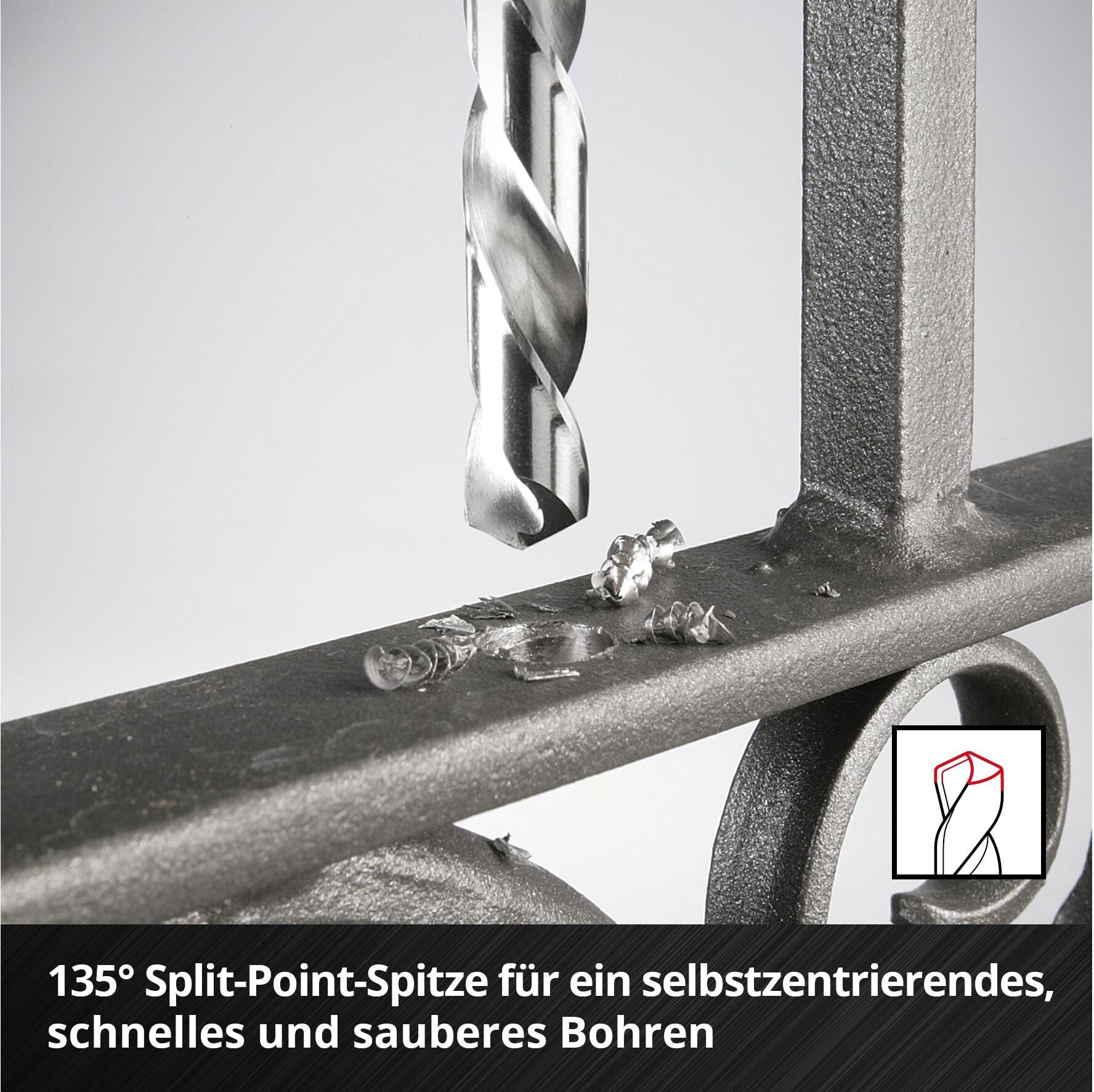 Metallbohrer EINHELL "HSS-G 19tlg LS", silber (silberfarben), Bohrer, Metallbohrer silberfarben Einheitsgröße