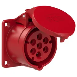 PCE 317-6v CEE-Anbausteckdose (70x70mm) 16A 7p 6h IP44/IP54 3176v