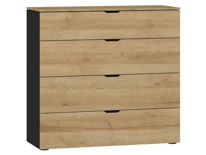 Kommode Arena Beimöbel Eiche Dekor/schwarz Holzwerkstoff B 90 H 87 cm - Kommode