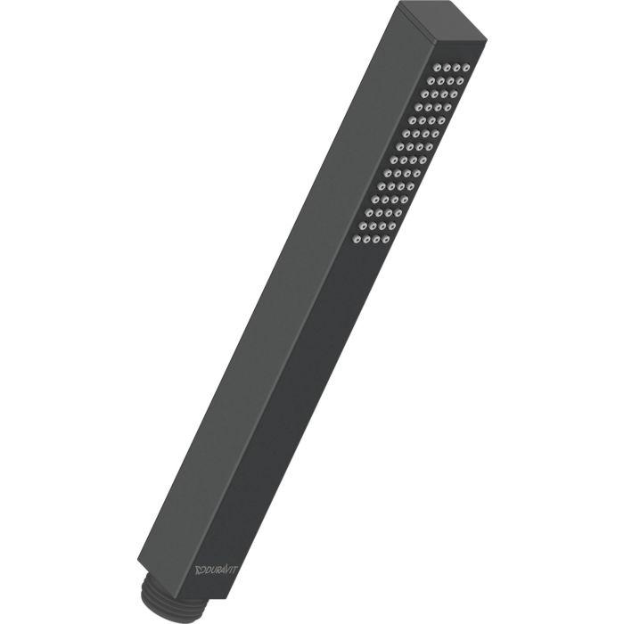 Duravit Stabbrause UV0640002046 212mm, Anschlussgewinde G 1/2, eckig, schwarz matt