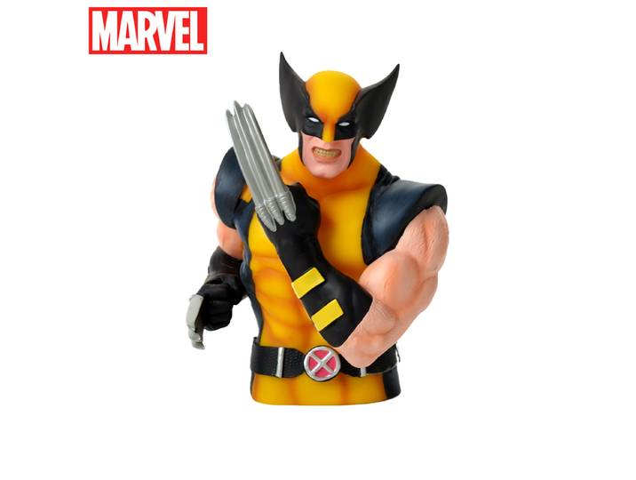 Tirelire Marvel Wolverine 3D Officielle en PVC – Figurine de Collection Antichoc pour Décoration de Bureau et Maison