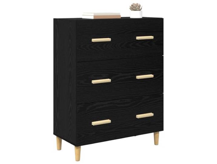 vidaXL Sideboard Schwarz Eichen-Optik 69,5 x 34 x 90 cm Holzwerkstoff