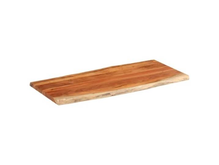 KLGBNCVE Tischplatte 140x60x3,8cm Massivholz Akazie Baumkante Rechteckig, Rustikale Naturkante, Für Bartisch, Beistelltisch, Einfache Reinigung