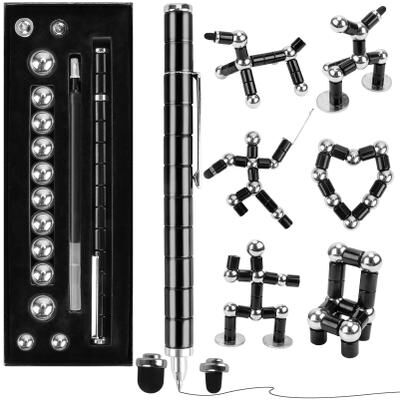 Uplift Essentials Magnetic Fidget Pen With Spinning Toy Function For Anxiety Relief black Set