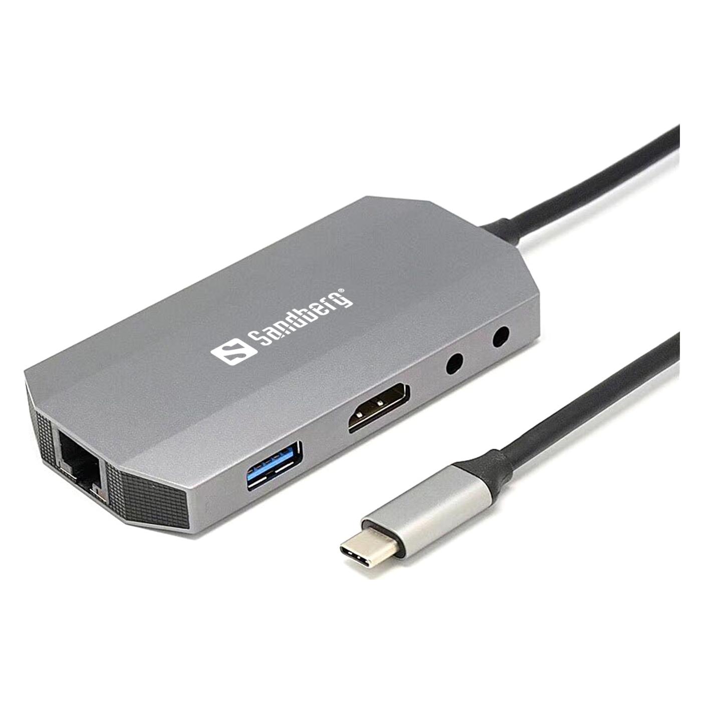 Sandberg USB-C 6-in1 Travel Dock (USB-C, 6 Ports) (136-33)