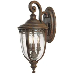 Elstead Lighting English Bridle mittlere Außenwandleuchte 3-flammig in britischer Bronze
