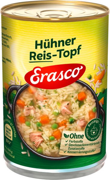 Erasco Hühner Reis-Topf 400,0 g 172881005