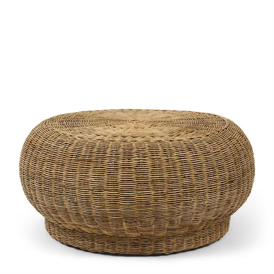 Rivièra Maison Ronde Salontafel Benoa Rattan, Naturel, Diameter: 80 cm