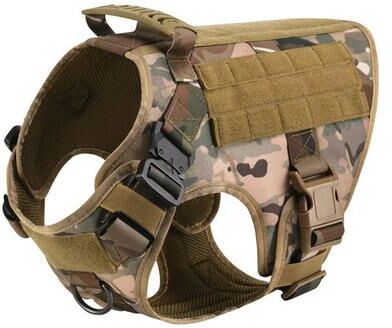 Inspired Living Heavy Duty Dog Harness And Leash Set With Padded Vest & Quick Release Collar camouflage Harness l