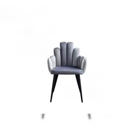 KAWOLA Stuhl FREJA Esszimmerstuhl Velvet grau Fuß schwarz