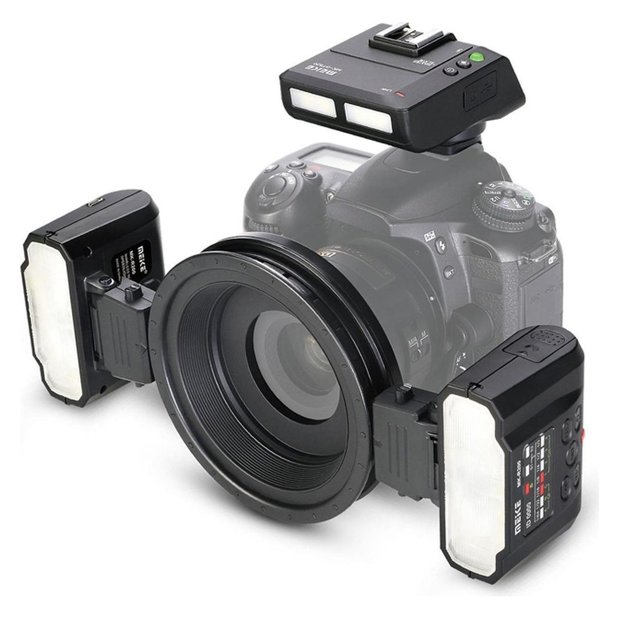 Meike MK-MT24 Makro Blitzsystem für Canon (Makroblitz, Canon) (09029KVG)