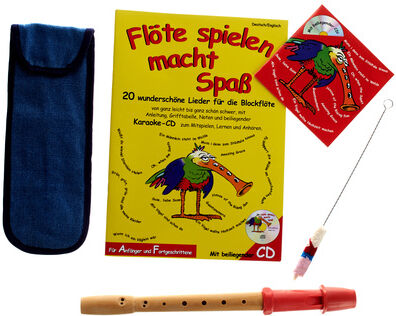 Streetlife Music Soprano Recorder Set Red