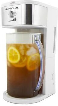 HomeCraft 3-Quart White Stainless Steel Café' Ice Iced Coffee and Tea Brewing System