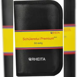 Rheita Schüleretui 60-teilig – Modernes Federmäppchen mit umfangreicher Schulausstattung