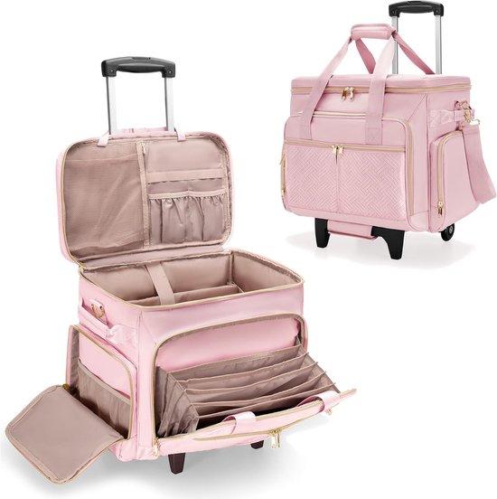 Rollenkoffer für Lehrer - mit Rädern - 41,7 x 23,5 x 36,8 cm - abnehmbarer Trolley - Platz für Laptop und Schulmaterialien