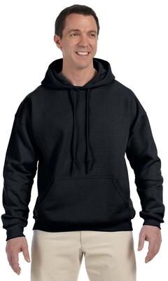 Gildan G125 DryBlend Hooded Sweatshirt in Black size Large   Cotton Polyester 12500, G12500