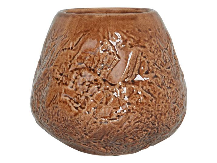 BLUMENVASE Steinzeug braun Betta