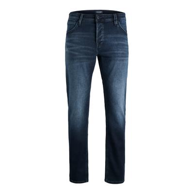 Comfort-fit-Jeans JACK & JONES "JJIMIKE JJFOX I.K ST", Herren, Gr. 30, Länge 30, blau (blau denim), Denim/Jeans, Obermaterial: 86% Baumwolle, 13% Polyester, 1% Elasthan, Abriebeffekte, comfort fit lang, Jeans, Baumwollmischung, comfort fit