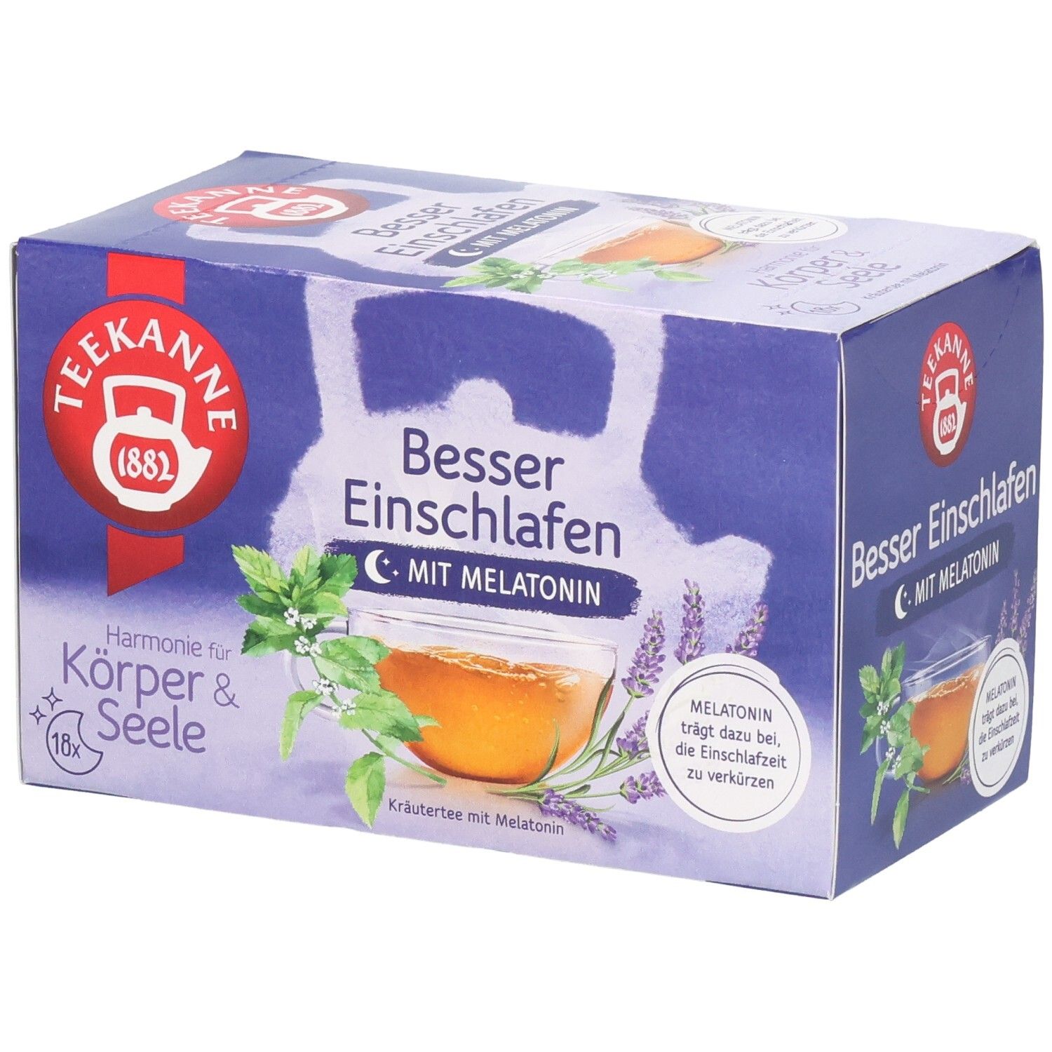 Teekanne Harmonie f. Körper & Seele Besser Einschlafen m. Melatonin / NEU 18 St Tee