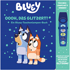 Phoenix International Bluey - Oooh, das glitzert! - Interaktives Taschenlampen-Soundbuch mit 5 Geräuschen und Glitzerseiten 307181