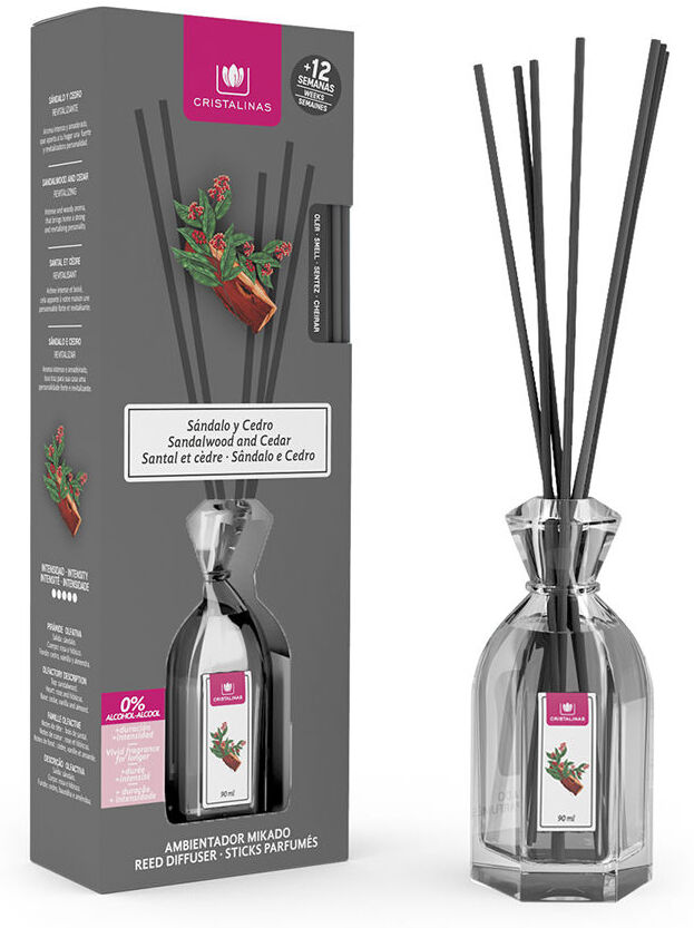 Cristalinas Mikado Désodorisant 0% #santal-cèdre