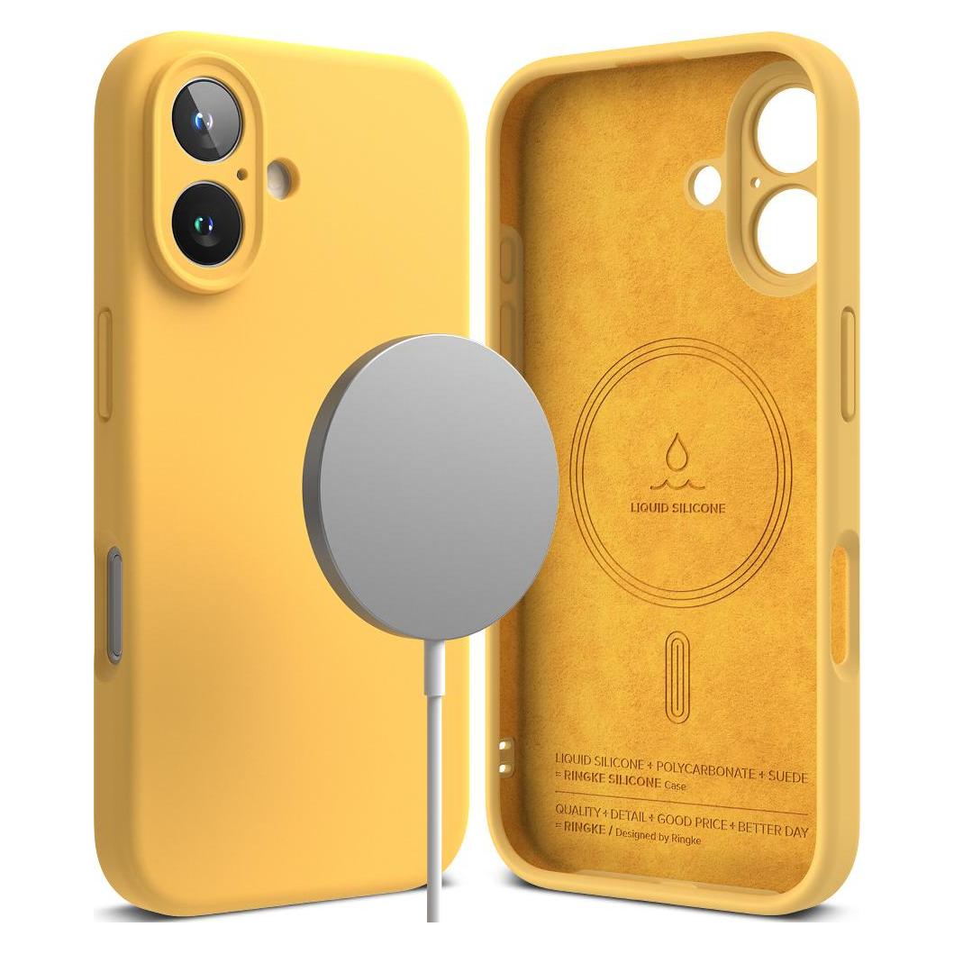 Ringke Case for iPhone 16 Plus SILICONE MAGNETIC YELLOW (Apple iPhone 16 Plus) (SIMG919SE46)