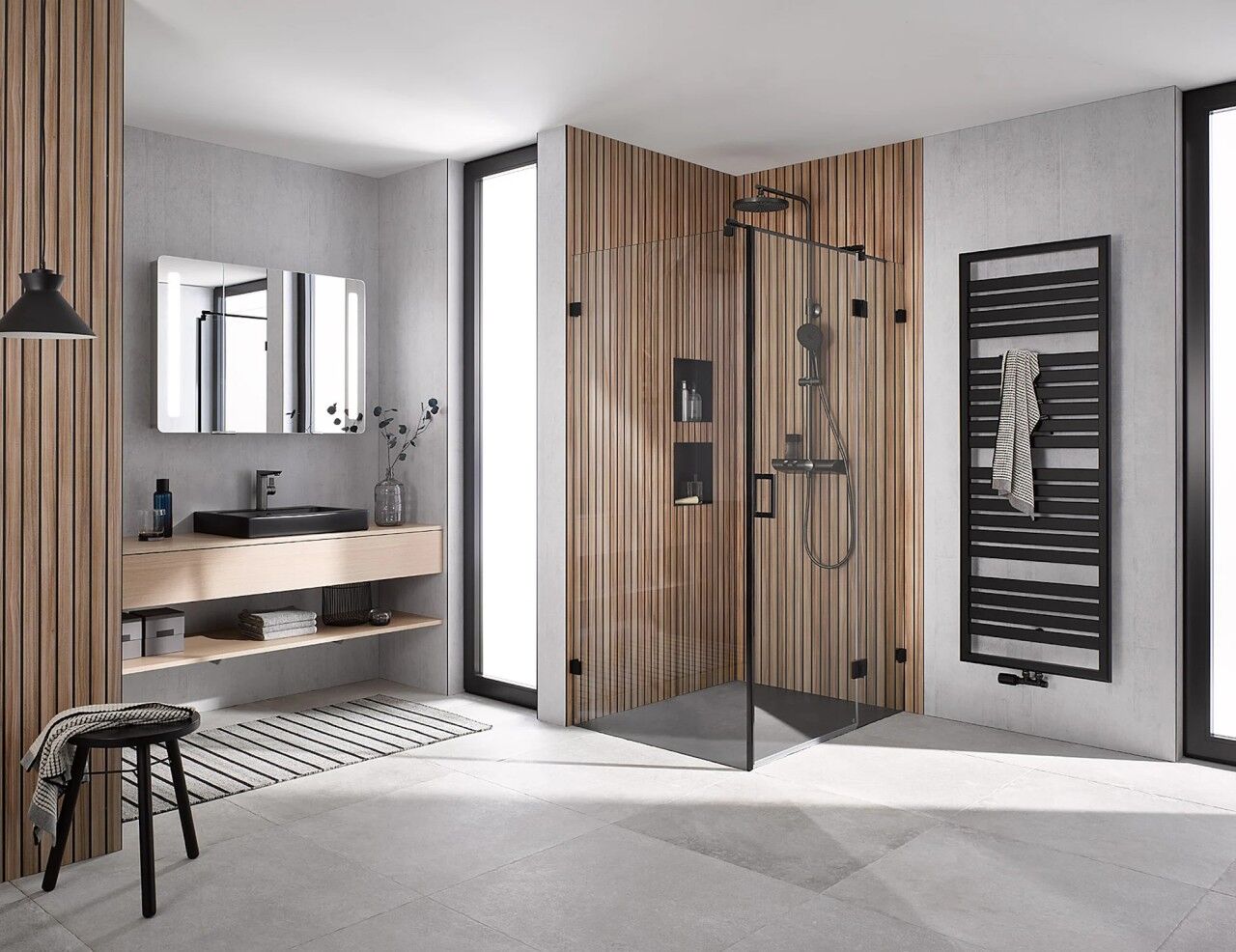 HSK Duschkabinenbau KG HSK RenoDeco-Designplatte Marmor Carrara-weiss 100 x 210 cm Hochglanz-Oberfläche, 942000-783 942000-783