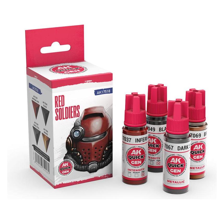 AK Interactive Quick Gen - Red Soldiers (Set 4 Refs) (AK17518)