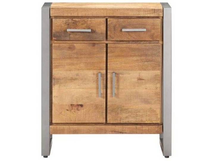 @FRENCH Buffet bahut - TOP VENTES - Commode Meuble de rangement 60 x 35 x 72cm - Bois de manguier brut - Armoire de Cuisine 92569