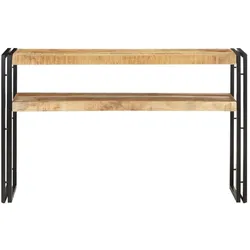 vidaXL, Konsolentisch, Blanca (Raues Mangoholz) (120 x 30 x 75 cm)