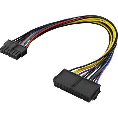 Renkforce Strom Anschlusskabel [1x ATX-Strom-Stecker 14pol. - 1x ATX-Strom-Buchse 24pol.] 0.25 m Bunt
