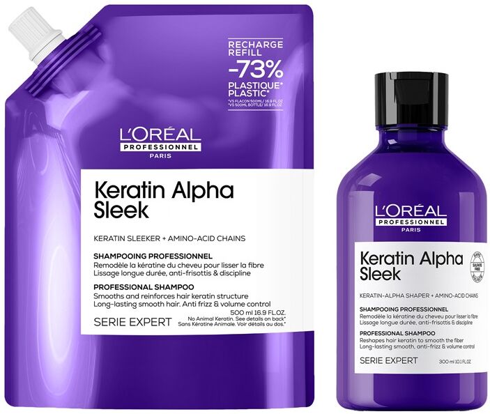 L'Oreal Professionnel L'Oréal Professionnel DUO Keratin Alpha Sleek Shampoo & Refill Pack B